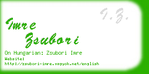 imre zsubori business card